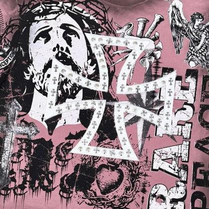 Rare Peace Mad World Tee (Dust Pink) RT6083