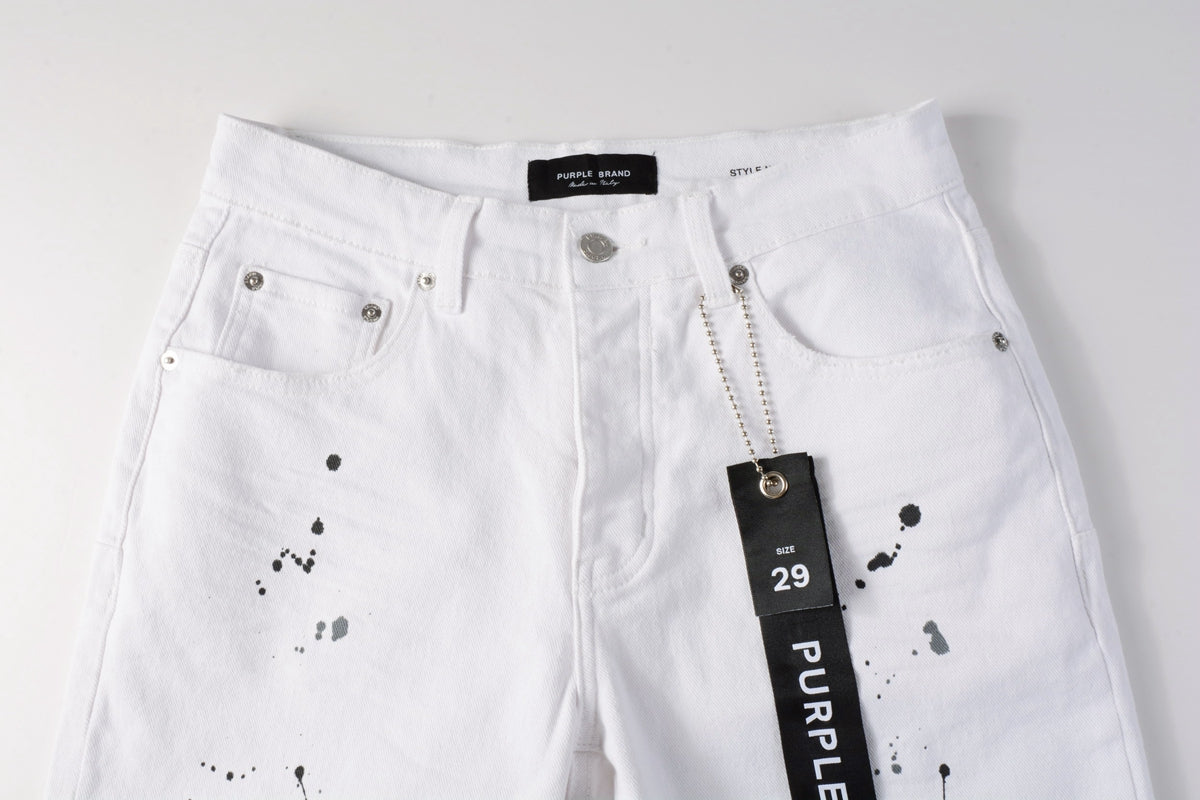 Purple Brand Shorts White