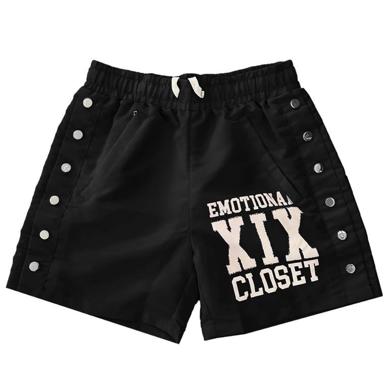 Mixed Emotion Backyard Shirt & Short Nylon Set (Black)