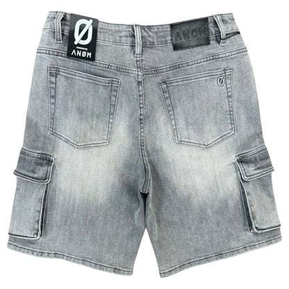 Anom Yazan Denim Short (Light Gray Wash) ANM233SH