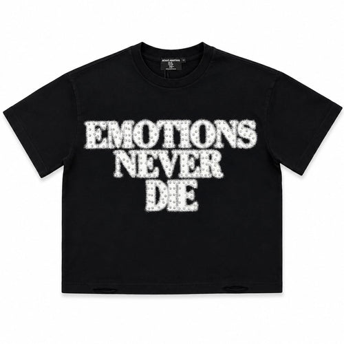 Mixed Emotion End Rhinestone Tee (Black)