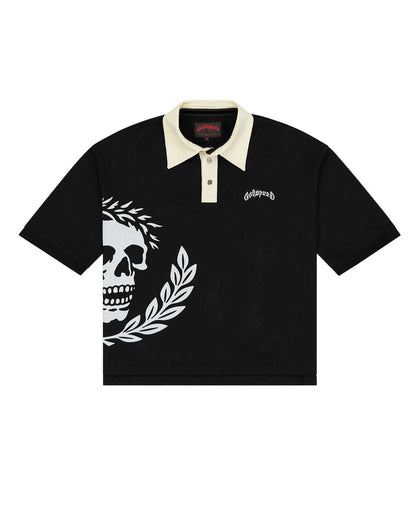 Godspeed Oversized Victor Crest Polo Black