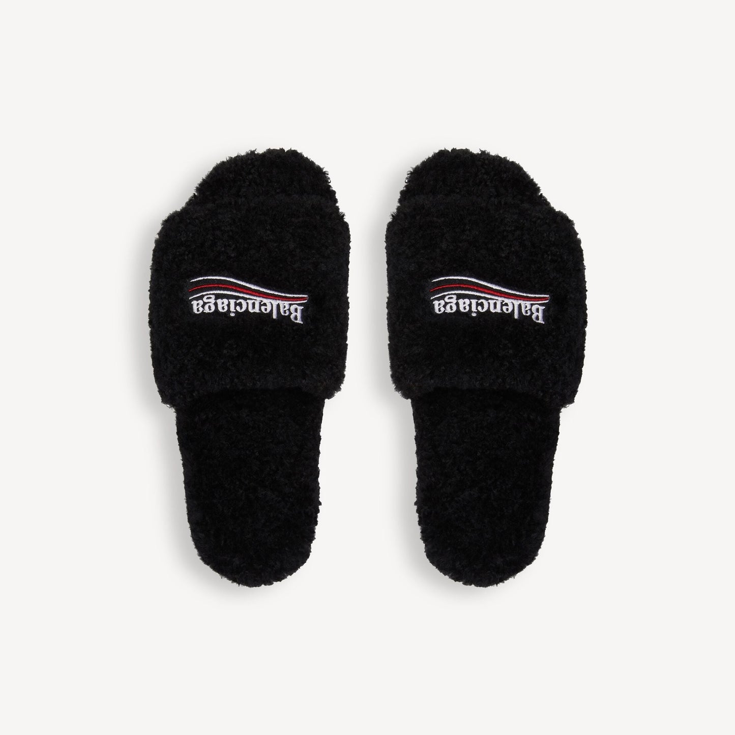 Furry Balenciaga Slide