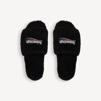 Furry Balenciaga Slide