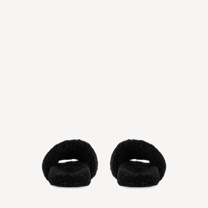 Furry Balenciaga Slide