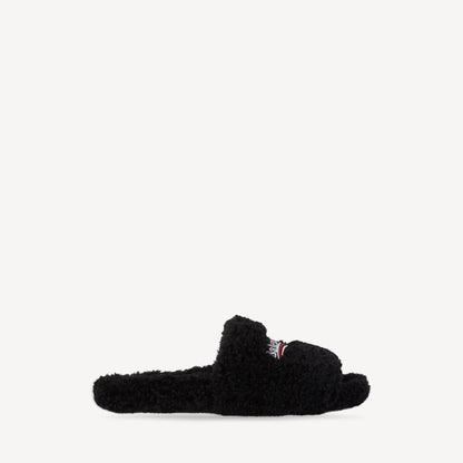 Furry Balenciaga Slide