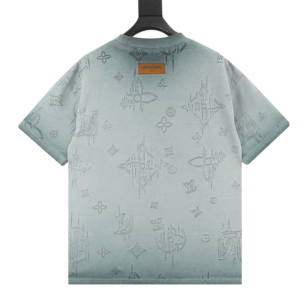 Louis Vuitton Monogram Burnished Wash Distressed Short-Sleeve