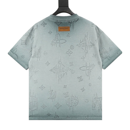 Louis Vuitton Monogram Burnished Wash Distressed Short-Sleeve