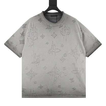 Louis Vuitton Monogram Burnished Wash Distressed Short-Sleeve