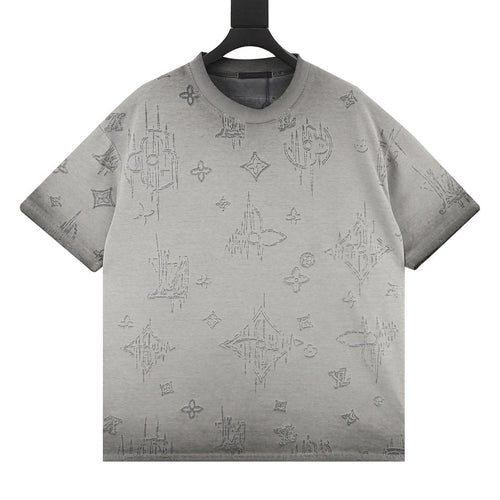 Louis Vuitton Monogram Burnished Wash Distressed Short-Sleeve