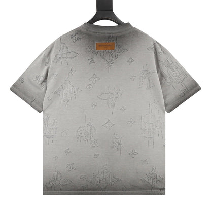 Louis Vuitton Monogram Burnished Wash Distressed Short-Sleeve