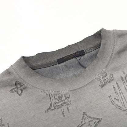 Louis Vuitton Monogram Burnished Wash Distressed Short-Sleeve