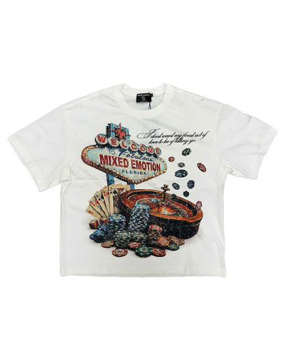 Mixed Emotions Lottery Tee White