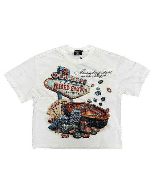 Mixed Emotions Lottery Tee White