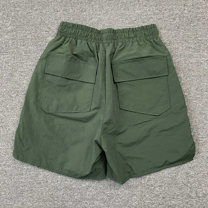 RHUDE RH LOGO SHORTS GREEN