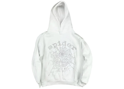 Sp5der Rhinestone Logo Hoodie