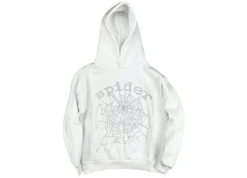 Sp5der Rhinestone Logo Hoodie