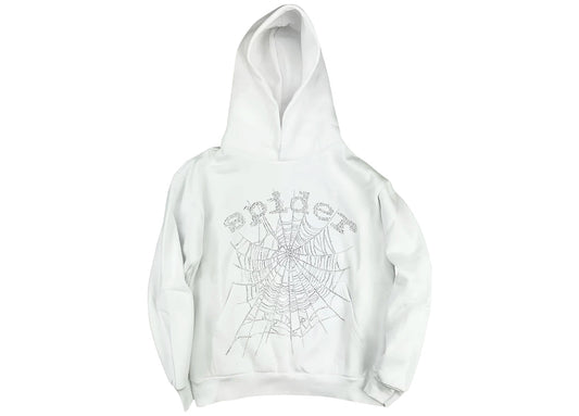 Sp5der Rhinestone Logo Hoodie