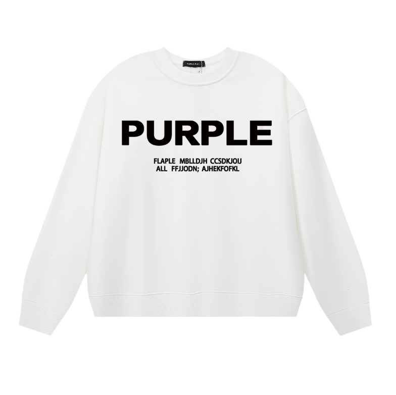 Purple Men's Long-Sleeve T-shirt Sweatshirt