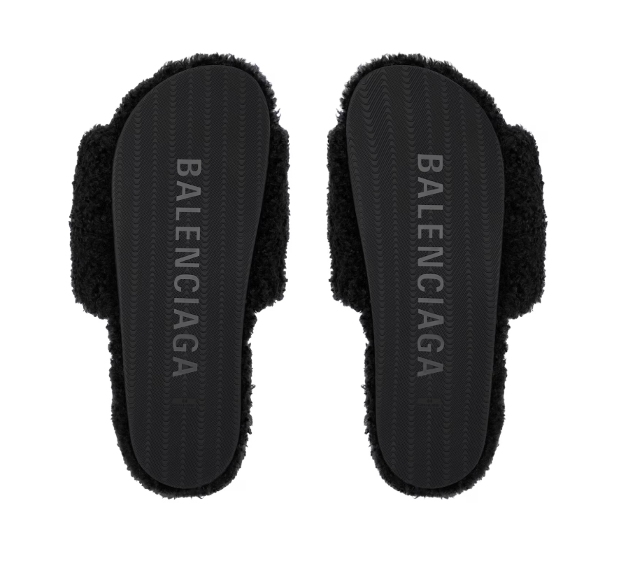 Furry Balenciaga Slide