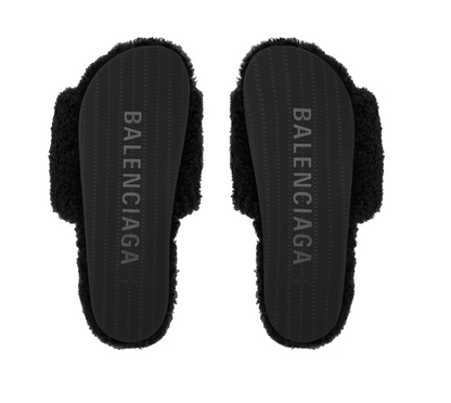 Furry Balenciaga Slide