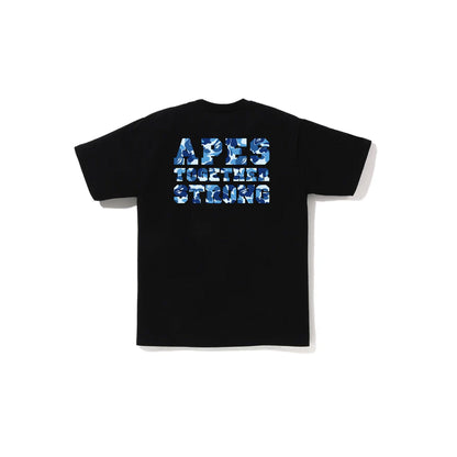 Bape ABC Camo College ATS Tee Black Blue Camo