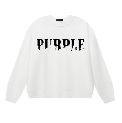 Purple Men's Long-Sleeve T-shirt Sweatshirt