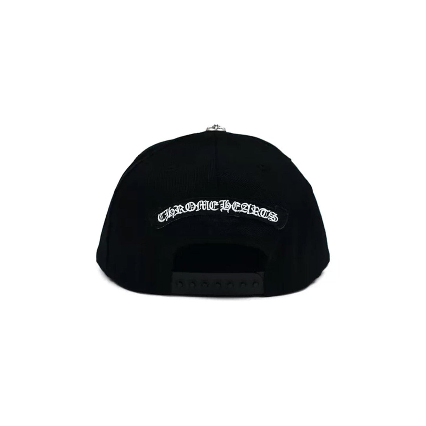 Chrome Hearts Cross Waxed Denim Baseball Cap Black