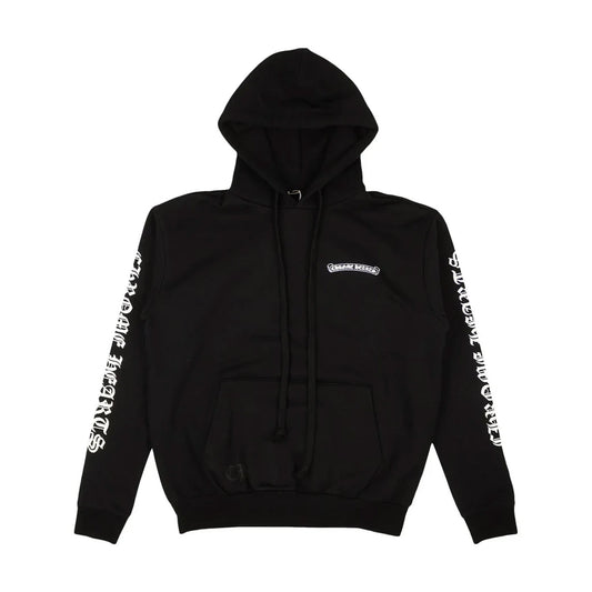 Chrome Hearts Scroll Logo Hoodie Black