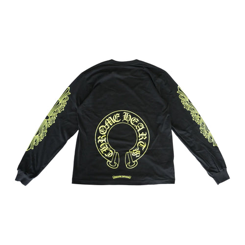 Chrome Hearts Fluorescent Green Horseshoe L/S Tee