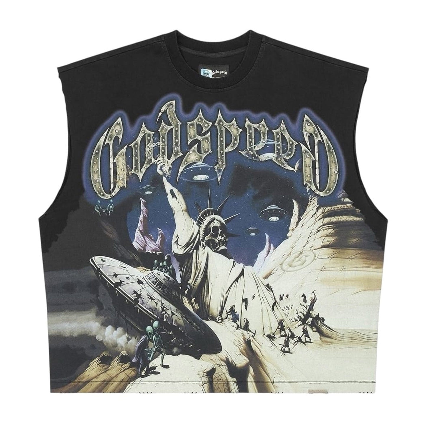Godspeed The Landing Sleeveless T-shirt Black