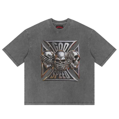 Godspeed Omerta Tee Grey Wash