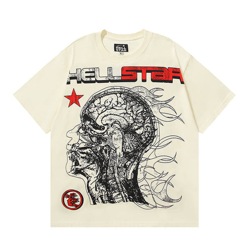 Hellstar Human Development Graphic T-Shirt Cream