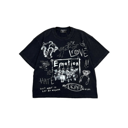 Mixed Emotions Black Chaos Tee