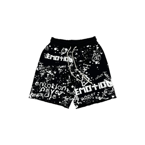 Mixed Emotions Graffiti Shorts Black