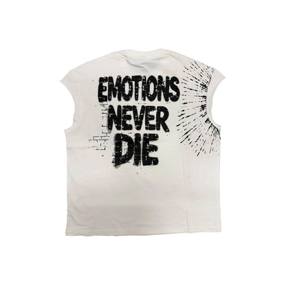 Mixed Emotions Starboy Sleeveless Tee White